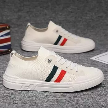 2025 summer new cloth shoes men s lazy one-pedal fly-woven breathable mesh mesh shoes casual versatile soft-soled trendy shoes 39