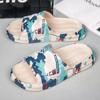 2025 summer new couple casual fashion slippers Korean version personalized one-word beach shoes 36