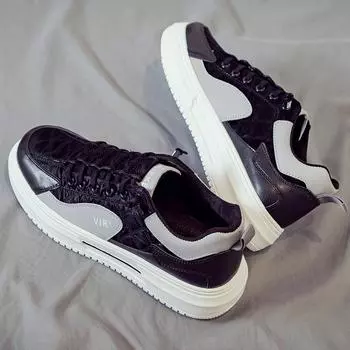 2025 summer new little white tide shoes dad men s shoes versatile casual sports board shoes leather shoes Internet celebrity explosion 39