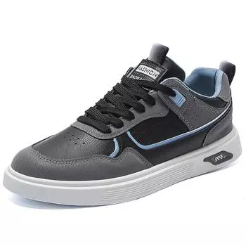 2025 Summer New Low Top Board Shoes for Men, Flat White Shoes, Casual Breathable Sports Shoes 40 чёрный