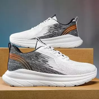 2025 summer new low-top breathable sports shoes lightweight thick-soled wear-resistant casual shoes versatile trend running shoes men 39