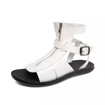 2025 summer new men s high-top sandals teen outdoor beach shoes open-toe buckle versatile cool slippers 38