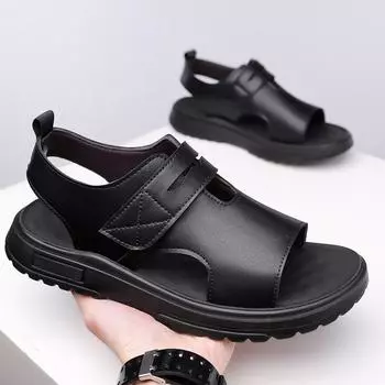 2025 summer new men s outer sandals men s large size fashion Roman beach shoes open-toed fish mouth men s shoes 38