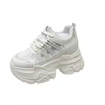 2025 summer new mesh breathable muffin thick-soled versatile niche casual sports shoes 35