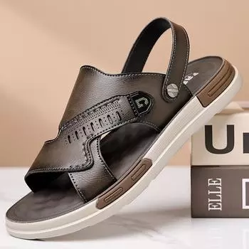 2025 summer new sandals men s trendy soft-soled wear-resistant outer wear dual-purpose beach men s cool slippers 38