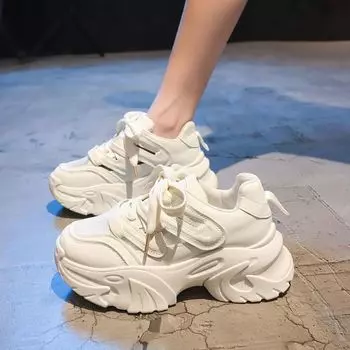 2025 summer new small man height increase 6cm platform dad shoes summer trend women s sports and leisure shoes 35