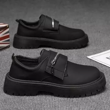 2025 summer new trend versatile men s casual leather shoes youth British versatile fashion trend men s shoes board shoes 39