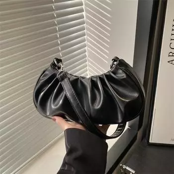 2025 summer new versatile cloud pleated bag casual underarm bag shoulder messenger bag women белый