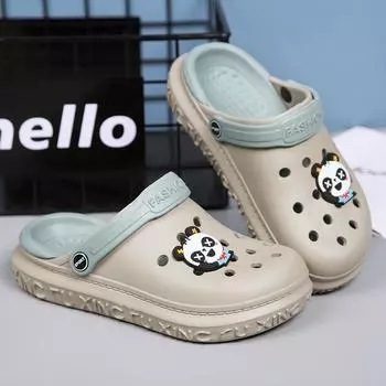 2025 summer women s hole shoes men s new version of breathable hole slippers non-slip couple sandals rafting beach slippers men 36