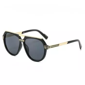 2025 Sunglasses, Personality Double Bridge Retro Men S Sunglasses Regular