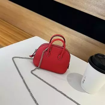 2025 супер мини женские сумки через плечо из натуральной кожи сумочка маленькая цепочка сумка через плечо для женщин первый слой коровьей кожи сумка-ракушка чёрный