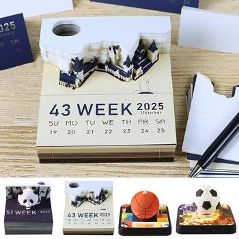 2025 Time Piece Календарь Креативный Настольный Календарь Бумага Резьба Искусство Блокнот Блокнот Подарок На Новоселье Украшение Рабочего Стола
