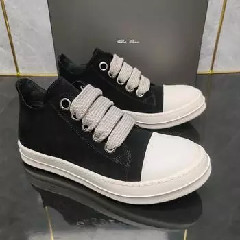 2025 Top Quality Thick Bottom Retro Suede Nubuck Leather Thick Leather Low-top Shoes Couple Shoes. Zapatos Cmodos Para Hombre 36