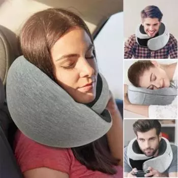 2025 Travel Neck Pillow Travel Neck Cushion Durable U-Shaped Travel Pillow Portable U-Shaped Pillow Undeformable Airplan чёрный