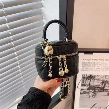 2025 Трендовая женская мини-сумка-мессенджер с цепочкой - Коллекция Весна/Лето, Модная универсальная маленькая квадратная сумка Small синий