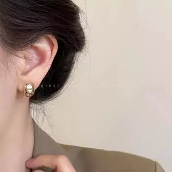 2025 Trendy High-End Versatile Semi-Circular Earrings for Women Half circle earrings