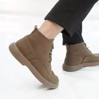 2025 Trendy Men s Retro Mid-Cut Brown Martin Boots - British Style 40