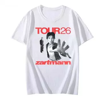 2025 унисекс хип-хоп майки Zartmann-TOUR26 графическая футболка с принтом панк летняя футболка с круглым вырезом высококачественный хлопок удобные футболки топы XS песочный