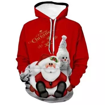 2025 Unisex Ugly Christmas Sweater 3D Print Funny Xmas Pullover Hoodie Sweatshirt Men Women Autumn Winter Plus Size Clothing S