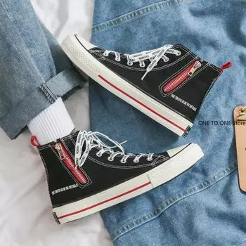 2025 унисекс женские и мужские парусиновые туфли аутентичные классические дизайнерские высокие парусиновые вулканизированные туфли спортивные кроссовки Zapatos Casuales 35