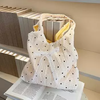 2025 Универсальная холщовая сумка Прозрачная летняя простая сумка-тоут Большая вместимость Сумка через плечо подмышкой бежевый