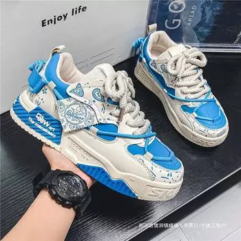 2025 универсальная повседневная обувь, подчеркивающая мужскую модную обувь, летняя молодежная нишевая дизайнерская обувь для занятий спортом, обувь для мальчиков, модный бренд 39