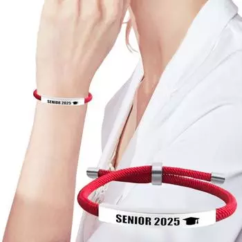 2025 Вдохновляющий браслет Подарок на выпускной Удобный легкий браслет для выпускного средней школы и колледжа белый