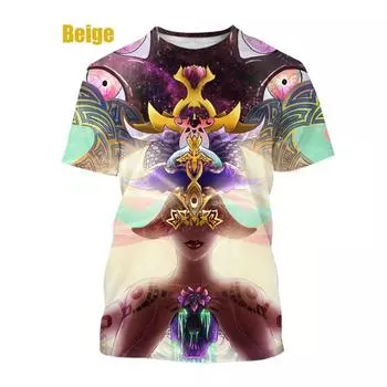 2025 Веселая психоделическая художественная креативная 3D-печатная футболка в стиле Харадзюку для мужчин, повседневная футболка с короткими рукавами S