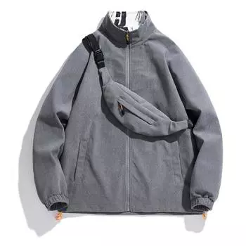 2025 Весна и Осень Мальчики Новая Маленькая Нишевая Вельветовая Куртка Модная Японская Брендовая Повседневная Одежда M бежевый