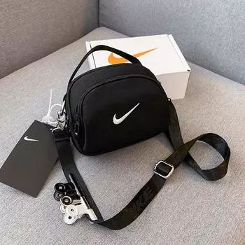 2025 Весна и Осень Новое поступление Женская маленькая круглая сумка Маленькая квадратная сумка Модная женская повседневная спортивная сумка-мессенджер Сумка на одно плечо [Upgraded No Clip] Black