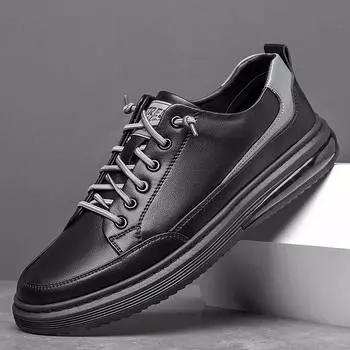 2025 Весна и Осень Новые Мужские Повседневные Кожаные Туфли Мужские Ручной Работы Онлайн Маленькие Белые Туфли Молодежные Трендовые Туфли Для Бордбординга 9588 38 белый