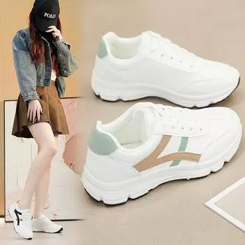 2025 Весна Корейский Forrest Gump Женские Кроссовки Для Бега и Отдыха Папа H327 37 синий