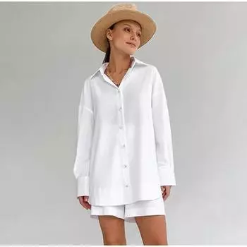 2025 Весна Лето Хлопок Льняной Домашний Костюм Для Женщин Однотонные Широкие Шорты С Рубашкой Спортивный Костюм Повседневный Комплект Из Двух Частей Новый Женский Пижамный Комплект S розовый