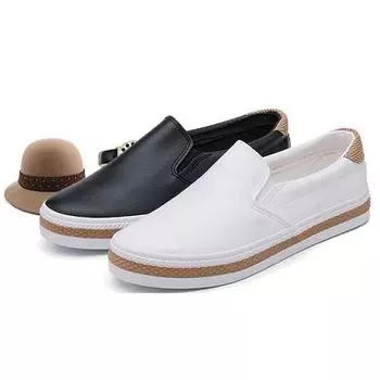 2025 Весна Лето Мягкая Обувь Женские Плоские Модные Брендовые Женские Мокасины Повседневная Женская Обувь Черный Белый 35 белый