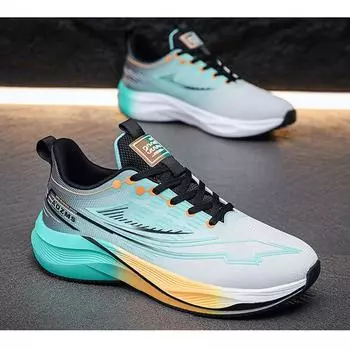 2025 Весна Лето Обувь Мужская Мода Кроссовки Плоский Бренд Крутой Уличный Стиль Мужская Обувь Дышащая Сетка 39 зелёный