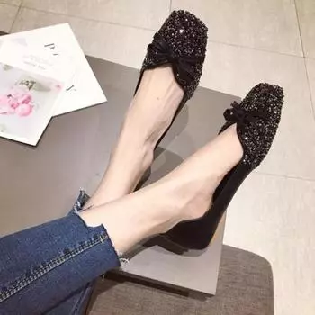 2025 Весна Лето Обувь Женская Плоская Обувь Модный Бренд Женские Шикарные Туфли Мягкие Розовые Черные Красные Красочные Плоская Обувь Плюс Размер 41 35 розовый