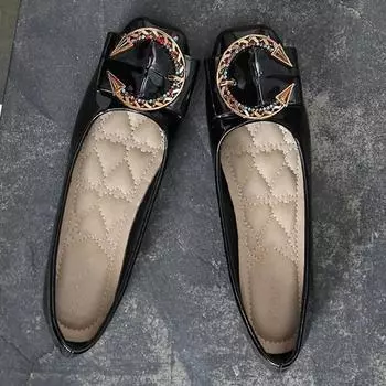 2025 Весна Лето Плоская Женская Обувь Элегантная Модная Брендовая Женская Обувь Мягкий Черный Красный Большой Размер 43 35 вино красного