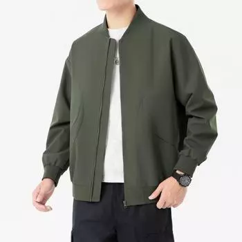 2025 Весна Мужская Легкая Куртка Ветрозащитная Водонепроницаемая Конструкция Для Активного Отдыха Повседневная Одежда Пальто 3XL хаки