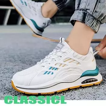 2025 Весна Новые баскетбольные кроссовки Мужская обувь Модная обувь Повседневная мужская обувь для папы Кроссовки для бега с дышащей сеткой 39 чёрный