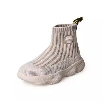 2025 Весна Новые Детские Кроссовки Высокие Эластичные Трикотажные Носки Кроссовки Модная Унисекс Детская Модная Спортивная Обувь Для Мальчиков Девочек 33 чёрный