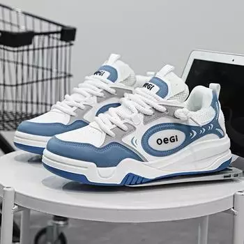 2025 Весна Новый тренд Мужская толстая подошва Повседневная обувь Модные нескользящие мягкие кроссовки Мужская, дышащая обувь смешанных цветов для активного отдыха 39