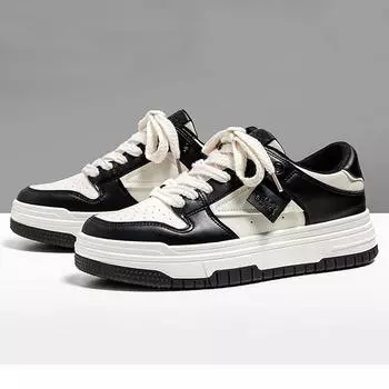 2025 Весна Осень Обувь Мужская Модная Кроссовки Дышащая Брендовая Мужская Обувь Крутой Уличный Стиль Бежевый Черный Мягкая Толстая Подошва 39 бежевый