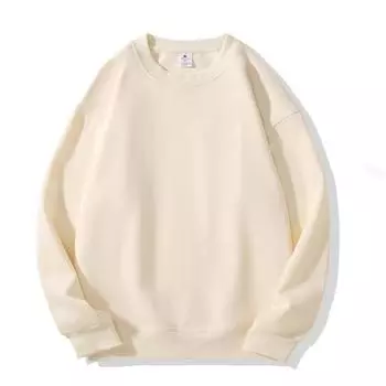 2025 Весна Осень Повседневная Мужская Толстовка С Капюшоном Harajuku Уличная Пуловер Мужской Однотонный Цвет Свободные Толстовки С О-Образным Вырезом S чёрный