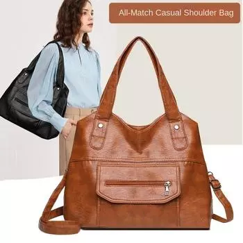 2025 Весна Высокое Качество Мягкая Кожа Плеча Сумки Через Плечо Для Женщин Большая Вместимость Роскошная Сумка Бренд Дизайнер Повседневная Сумка темно-серого