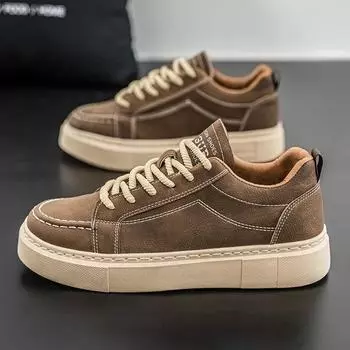 2025 Вулканизированная обувь для мужчин, роскошные брендовые мужские повседневные туфли, нескользящие кроссовки с толстой подошвой, лидер продаж, обувь для скейтбординга 39 чёрный