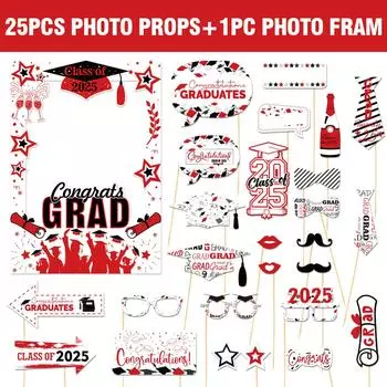 2025 Выпускной сезон украшения бумажная фоторамка реквизит для фотографий празднование выпускного вечеринки принадлежности One Size