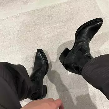 2025 Высокие ботинки на высоком каблуке в британском стиле с острым носком, хипстерские, мужские, на высокой подошве, на толстой подошве, с загнутым носком, повседневные ботинки челси 39