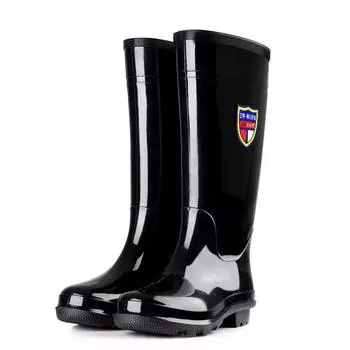 2025 Водонепроницаемые резиновые сапоги Веллингтоны, Оптовые ПВХ резиновые сапоги для промышленности, рыбалки, мужские и женские, производитель 40 чёрный