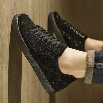 2025 весенняя мужская обувь мужские маленькие черные туфли плоские дорожные туфли студенческая обувь повседневная обувь мужская модная обувь 39 чёрный