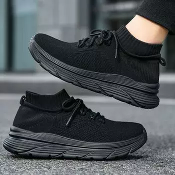2025 весна большие размеры спортивная обувь на платформе повседневная, легкая и дышащая обувь с плетеной подошвой носки мужская обувь 39